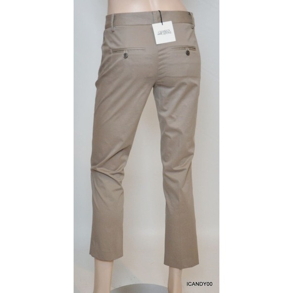 Chaiken and Capone JACKIE Pants Cropped Bootcut Trousers Chinos Stone 4 Nwt $185 - Picture 2 of 5